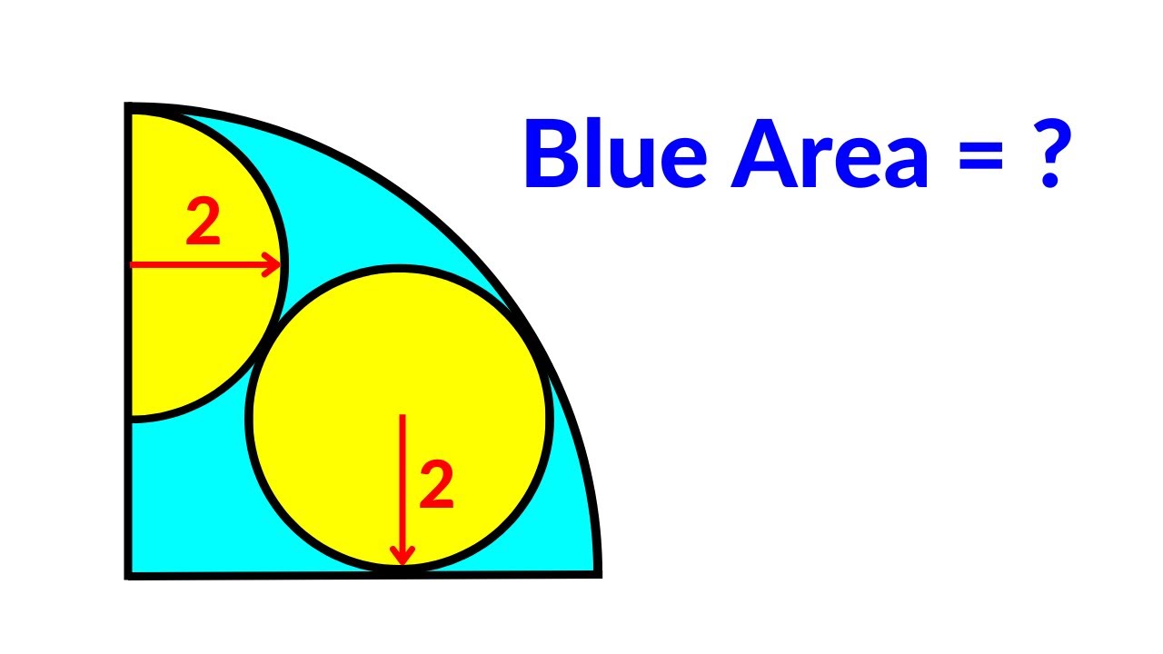 Very Nice Geometry Problem | Circle and semicircle inside a quarter circle | 2 Methods