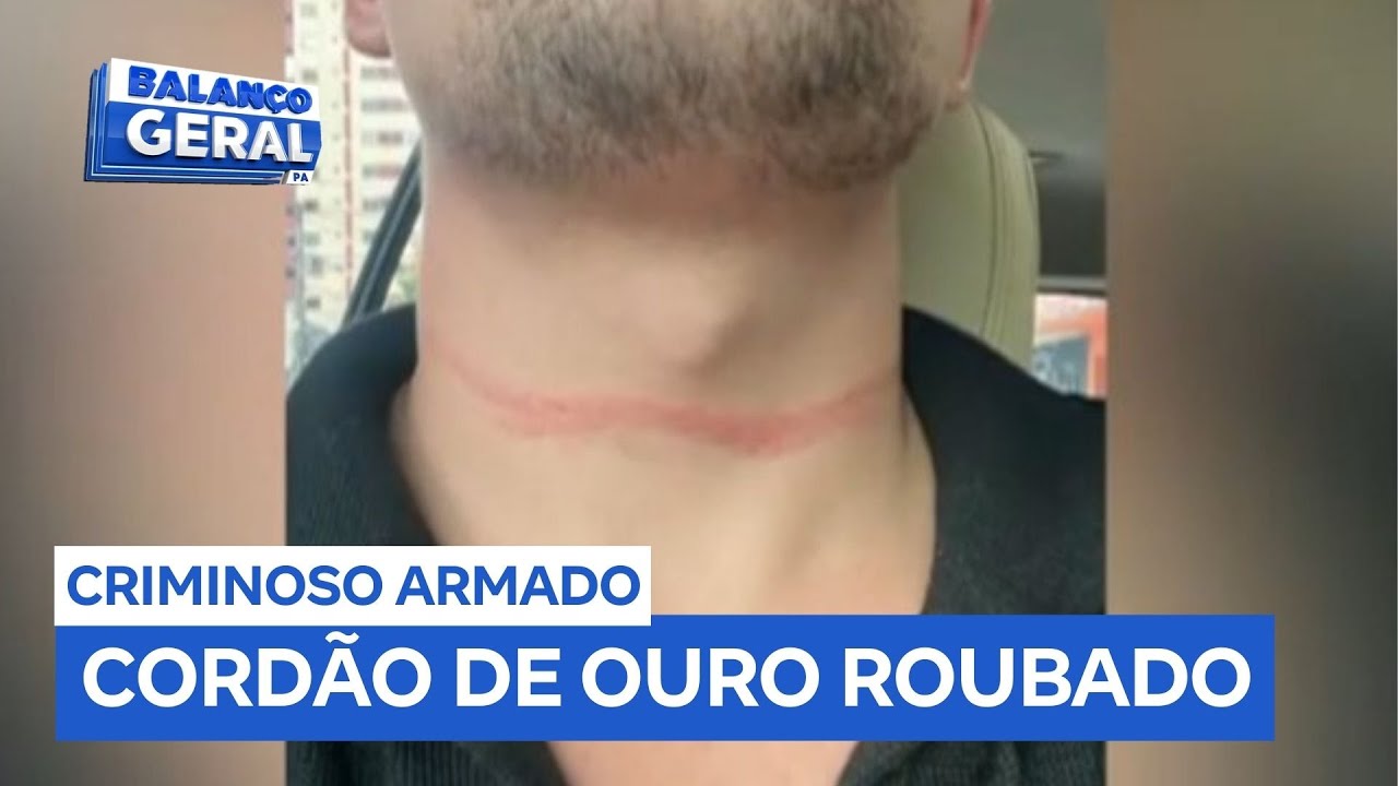 Homem tem cordão de ouro roubado por criminoso no centro de Belém