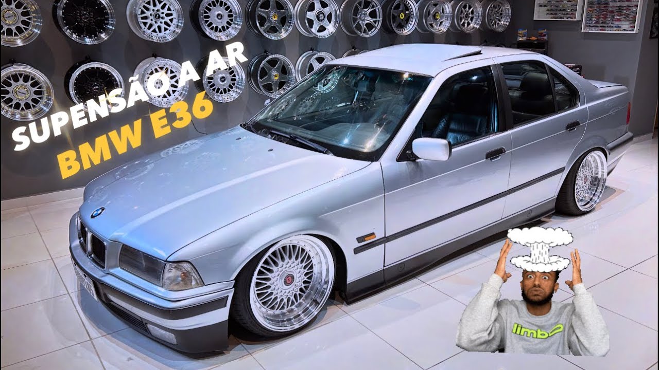 INSTALANDO SUSPENSÃO A AR NA NOSSA BMW E36 328 COM RODAS 17x9,5 BBS FITMENT