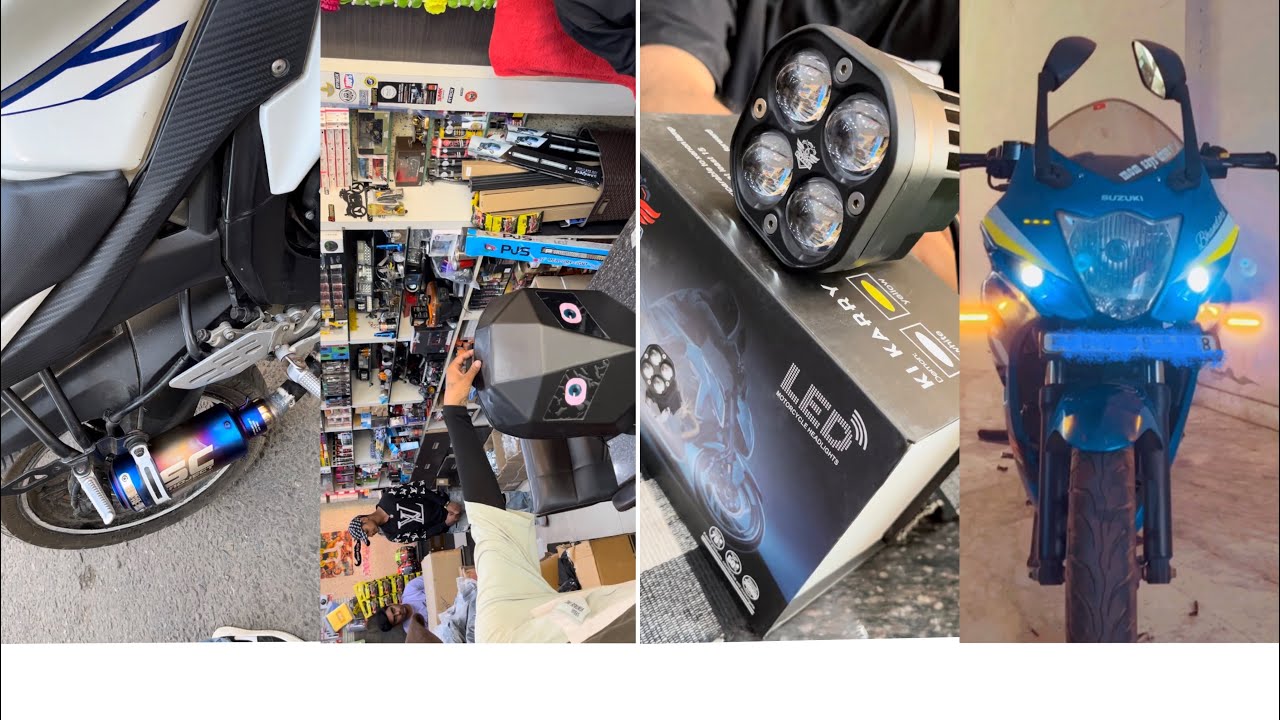 Bike and car accessories in jalandhar||variety of exhaust||riding jackets and all riding gears||horn