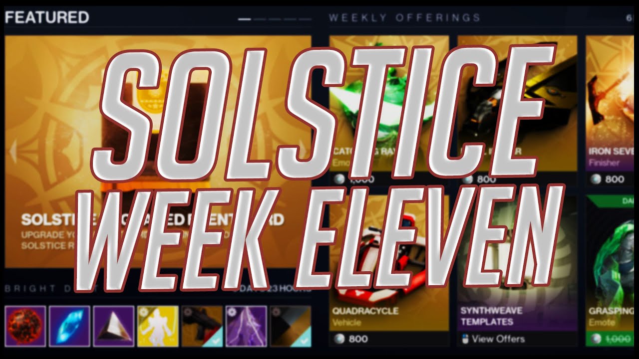Destiny 2: Week Eleven Solstice Eververse! | Season of the Haunted