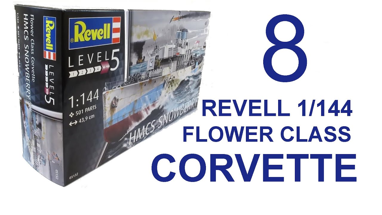 Revell 1/144 Flower Class Corvette full build with Pontos detail set Part 8