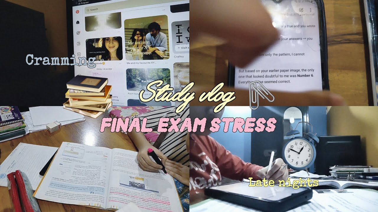 Final exams cramming vlog ★~🖇 stu(DYING) ✨️  CBSE 8th grader vlog 💌🖇📌