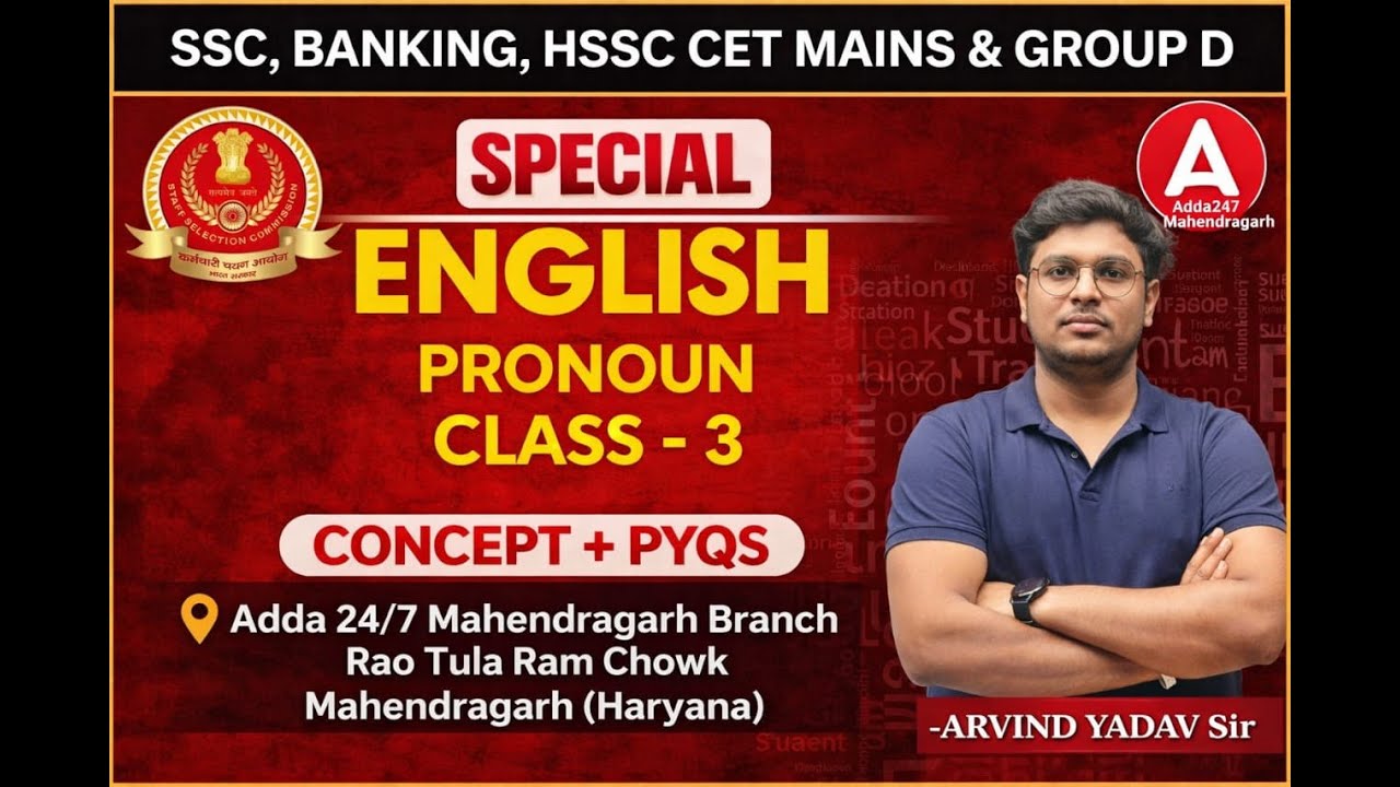 Complete Pronoun Topic || Chapter-wise  Practice Series .2 by Arvind Yadav sir | For #sscexam