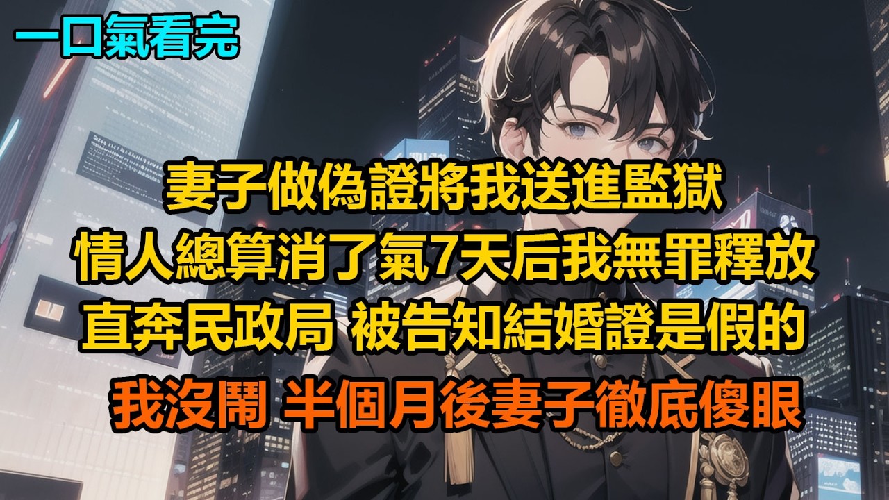 妻子做偽證將我送進監獄，情人總算消了氣，7天后我無罪釋放直奔民政局，卻被告知結婚證是假的，我沒鬧，半個月後妻子徹底傻眼