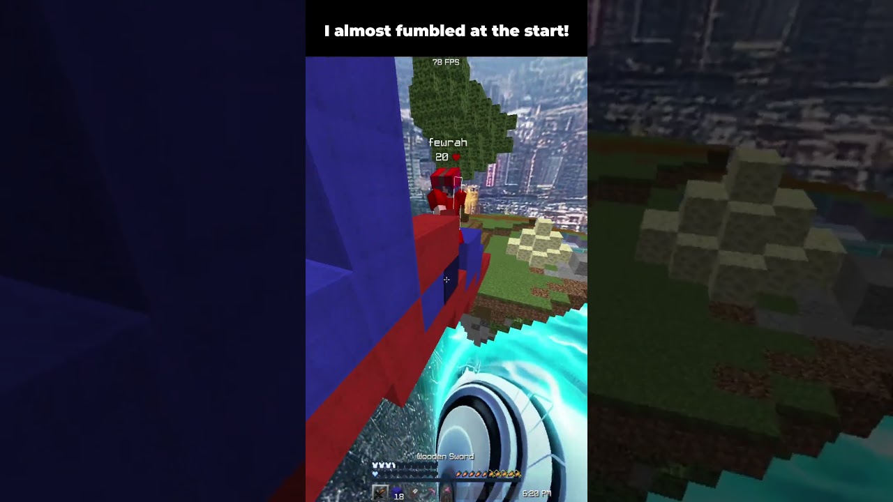 I almost fumbled at the start! #hypixel