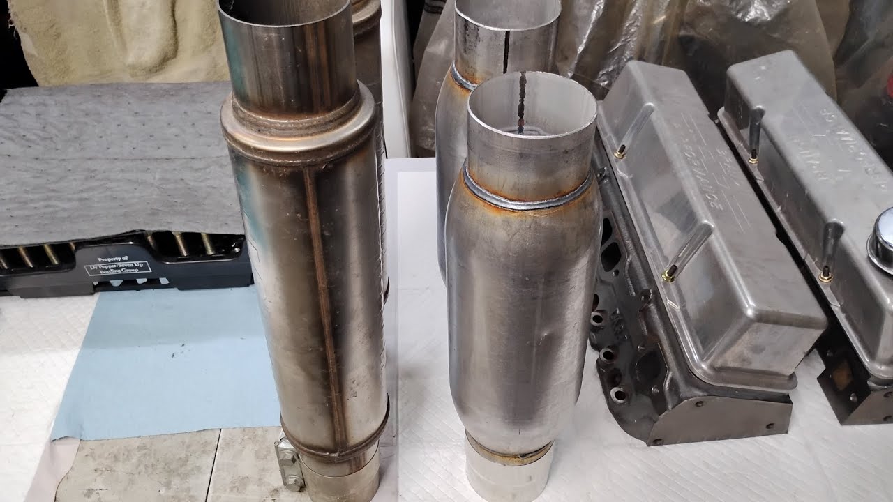 3.5 in DYNOMAX BULLET Race Mufflers for the C-10. Pretty obnoxious units.
