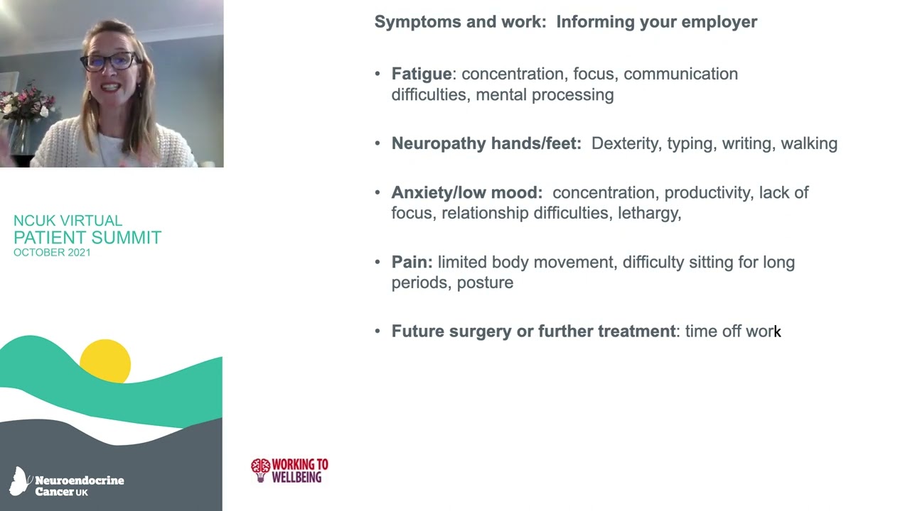 Returning to work with Neuroendocrine Cancer - Support by Dr Julie Denning