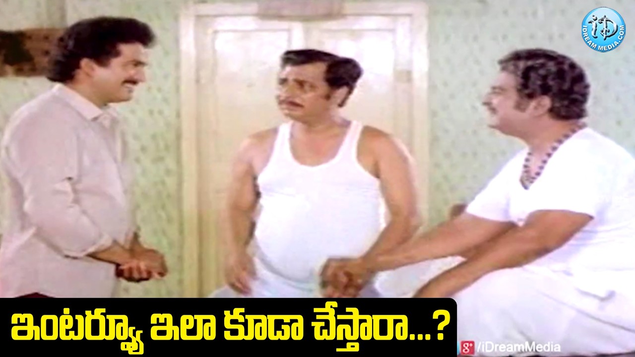 ఇంటర్వ్యూ ఇలా కూడా చేస్తారా..? | Rajendra Prasad & Kaikala Hilarious Comedy Scenes | iDream Cine Hub