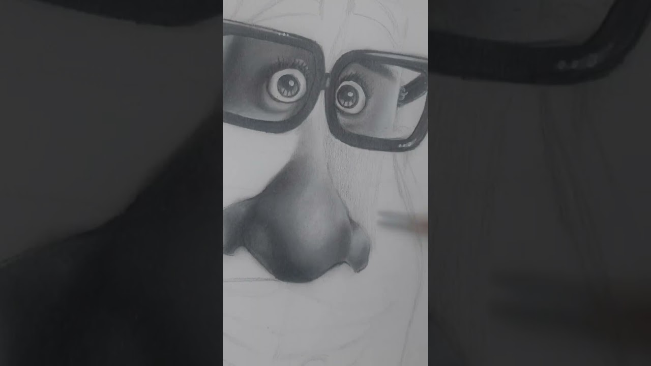 complete hyperlapse video uploaded/drawing pixar Soul/cartoon character