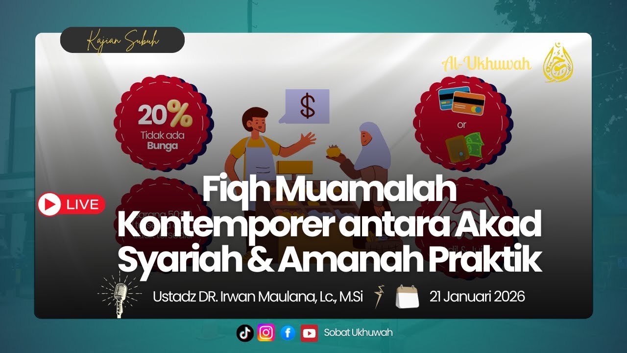 Fiqh Muamalah Kontemporer Antara Akad Syariah & Amanah Praktik - Ustadz DR. Irwan Maulana, Lc., M.Si