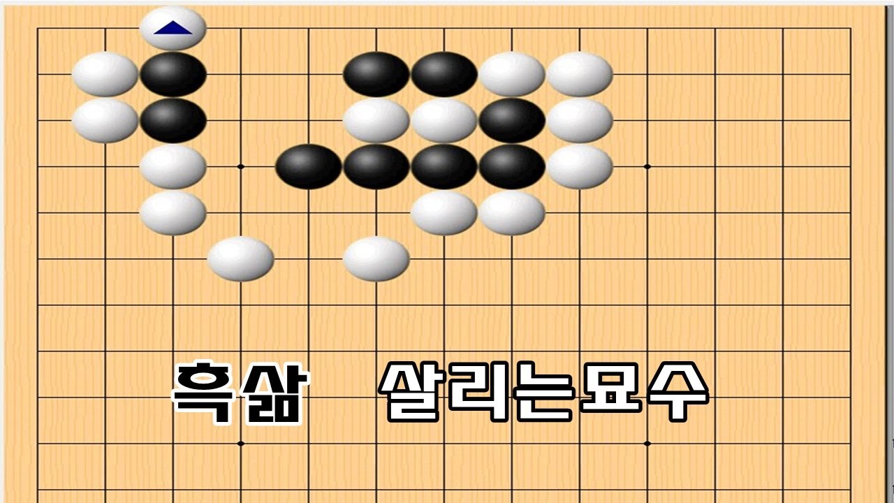 흑이사는 유일한 한수 - 바둑사활[실전사활]