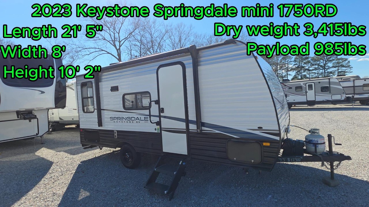 2023 Keystone Springdale mini 1750RD, small footprint, HUGE rear dinning area