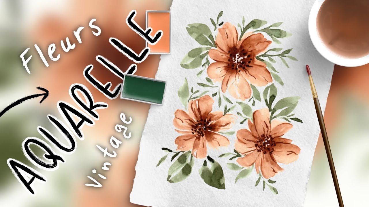 TUTO AQUARELLE | Peins ces fleurs vintages avec moi!
