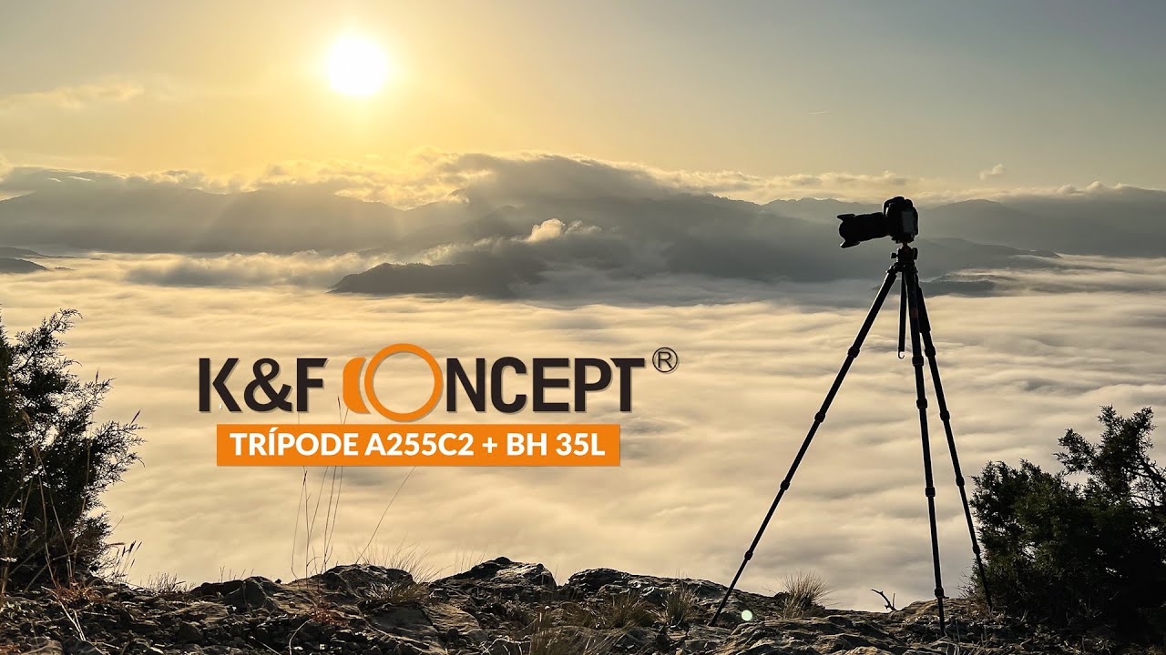Tr&iacute;pode para TIMELAPSE - K&F CONCEPT A255 C2 + BH 35L - Ligero, Portable y Compacto -