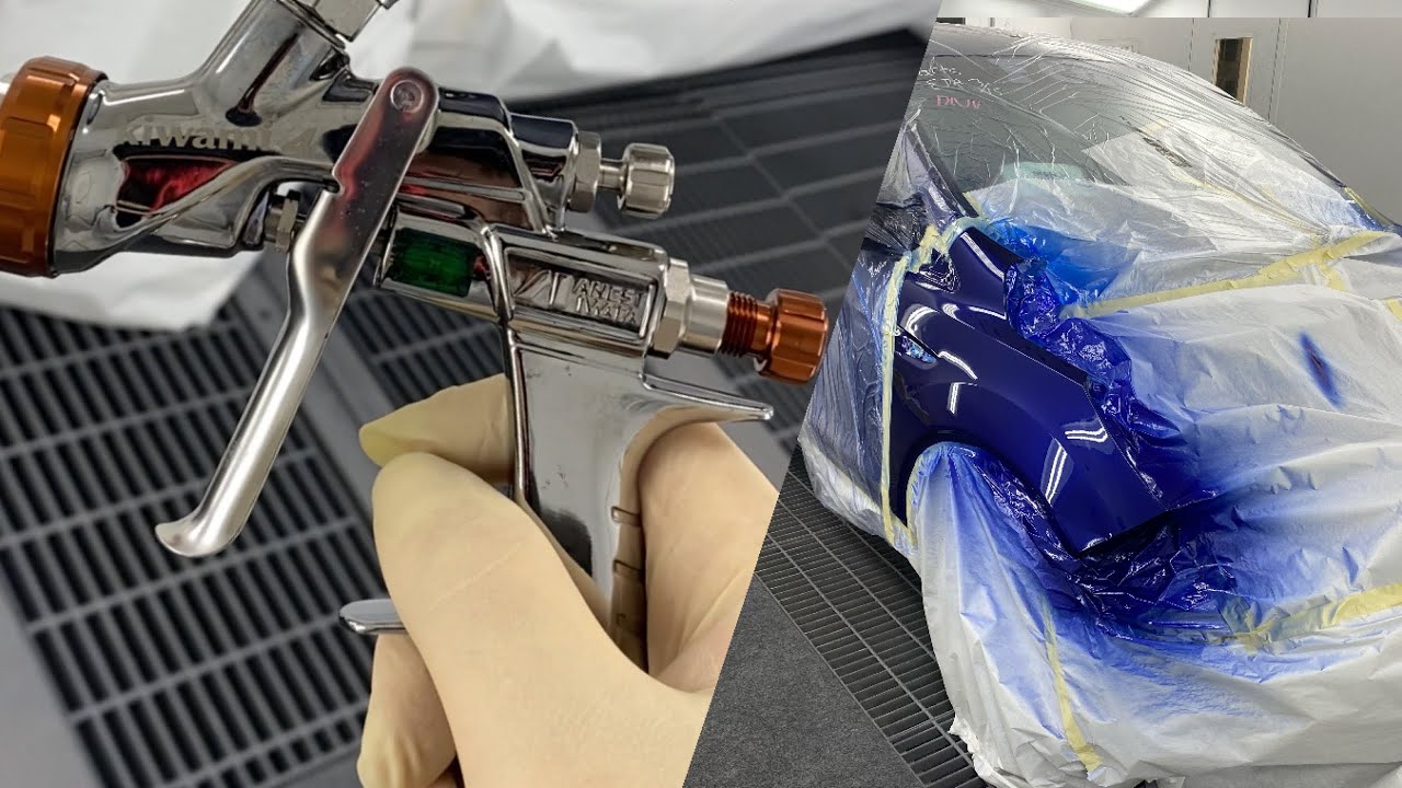Spraying Blue Metallic With Budget Friendly Paint Gun Kiwami4