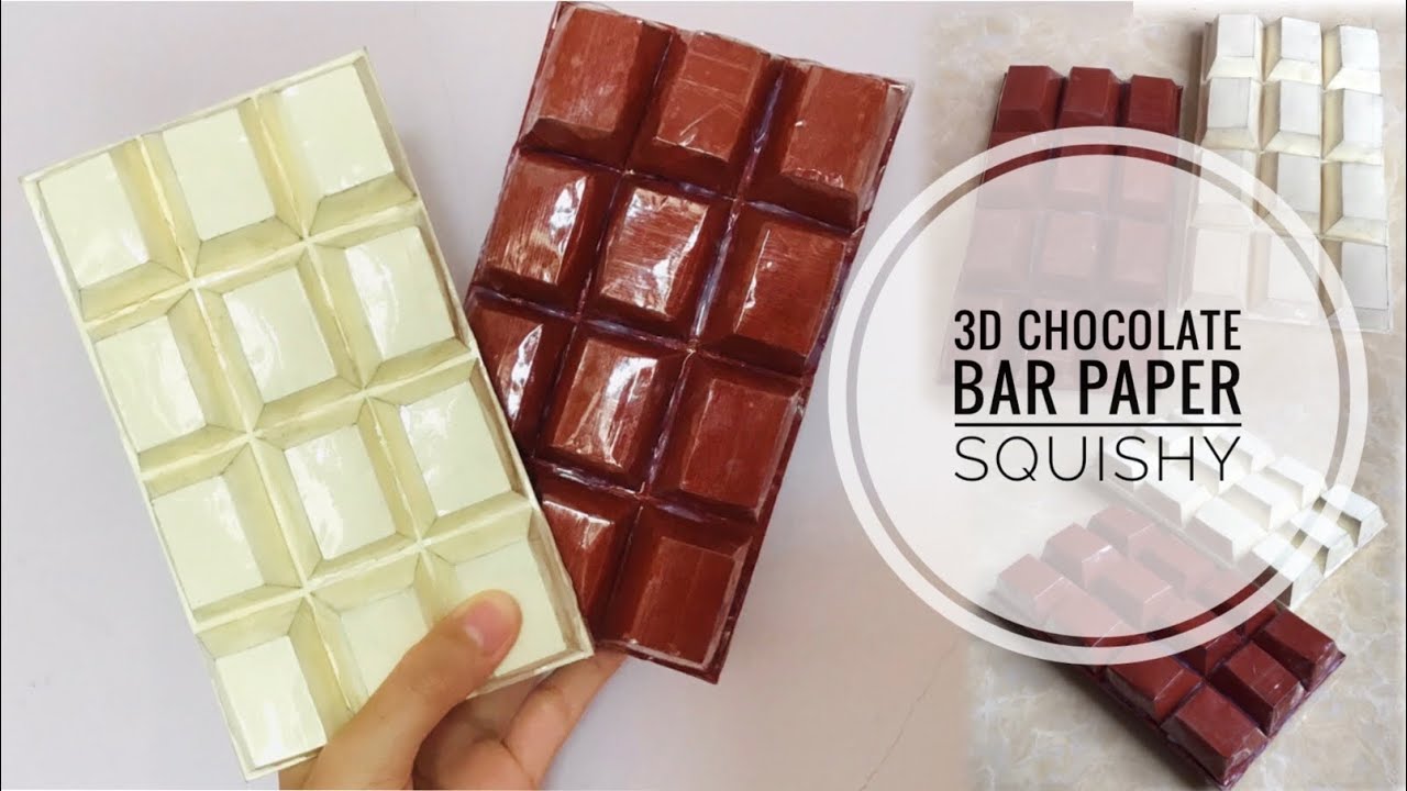 How to make 3D Chocolate Bars Paper Squishy 🍫