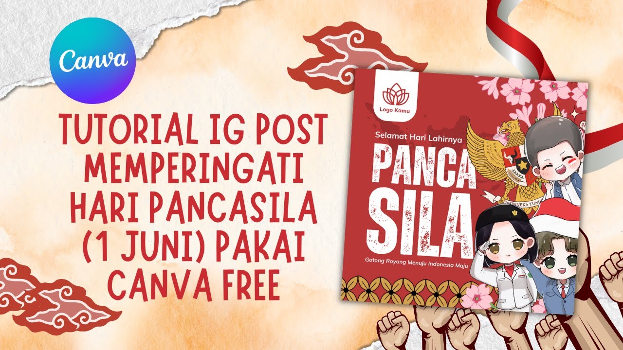 Tutorial Ucapan Selamat Memperingati Hari Pancasila di Canva FREE
