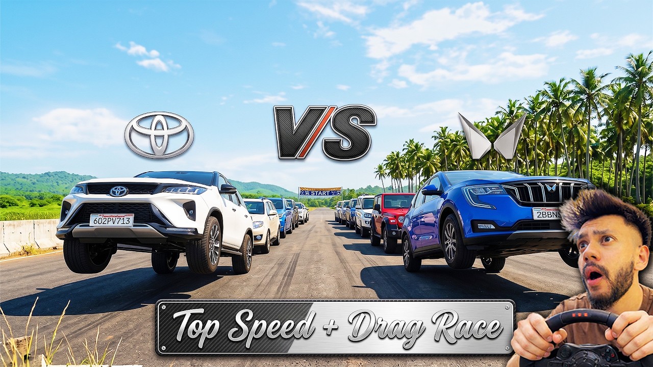 GTA 5 Mahindra Cars Vs Toyota Cars Drag Race GTA 5