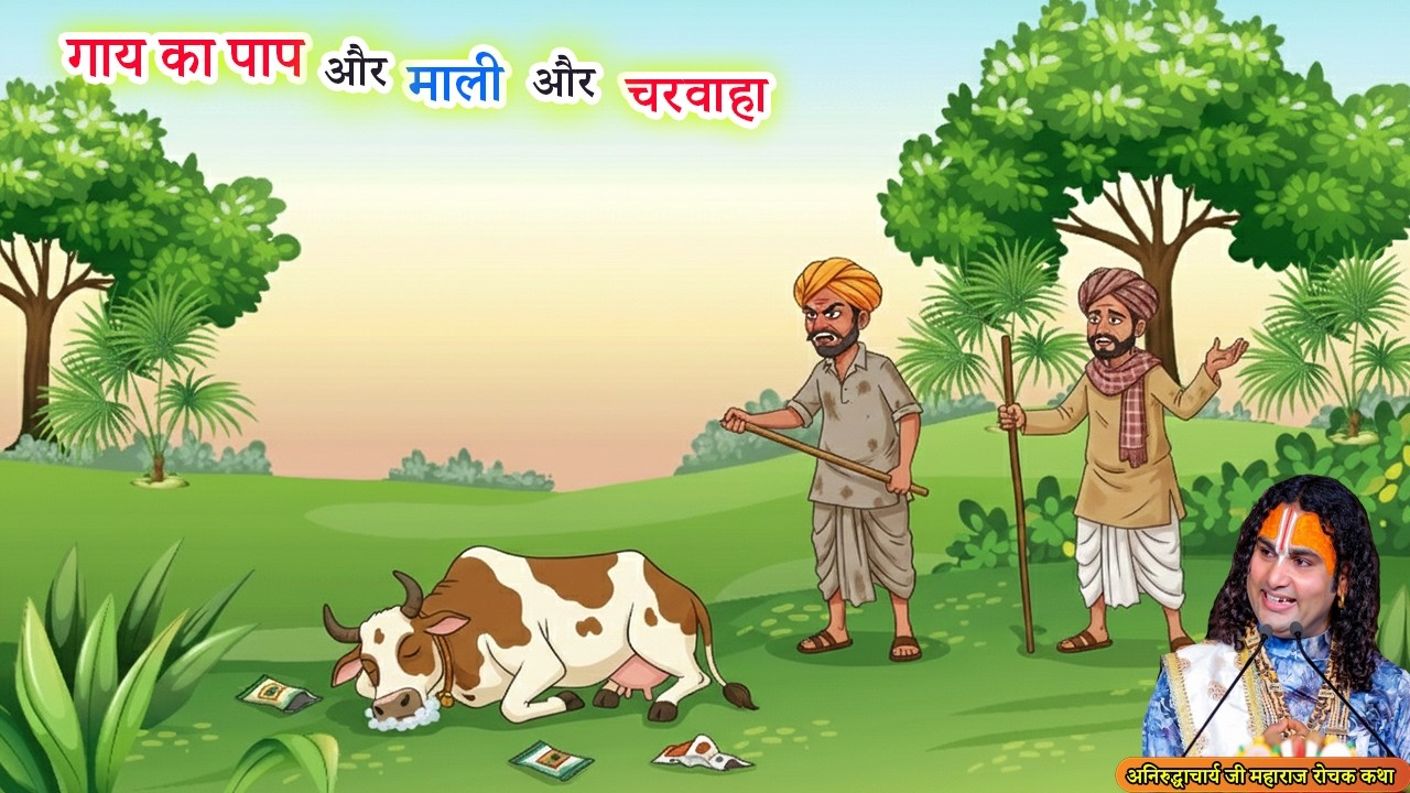 गाय का पाप और माली और चरवाहा - रोचक कथा | Dharmik Kahaniya #aniruddhacharyaji