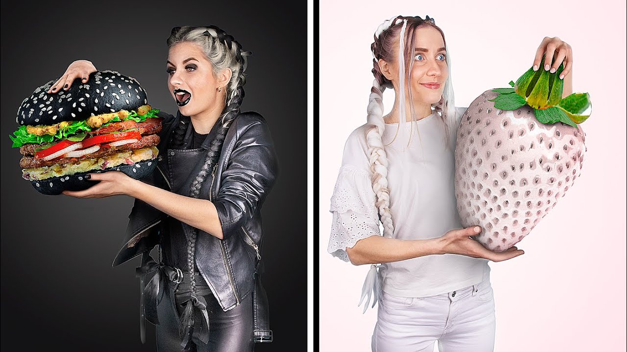 Noir Et Blanc : Le Challenge ! Tout Manger Et Acheter D'Une Seule Couleur Pendant 24 Heures