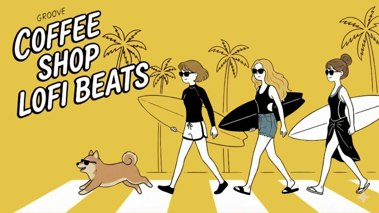 Surf & Coffee Shop Lofi Beats – Chill Groove Pop | Deep Focus Study Session