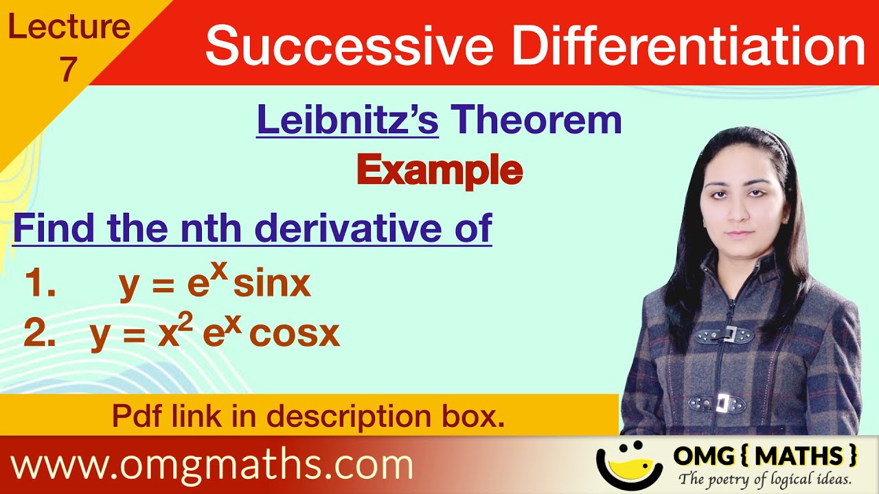 Leibnitz's Theorem | example | Successive Differentiation | For product functions | nth derivative