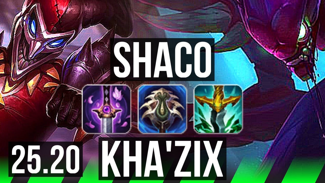 SHACO vs KHA'ZIX (JGL) | Legendary, 37k DMG | NA Grandmaster | 25.20