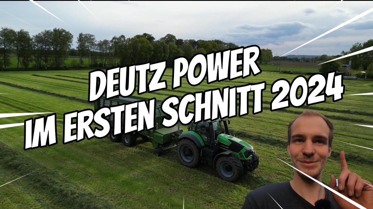 #vlog114 Plötzlicher Platzregen beim ersten Schnitt 2024: Fendt 724 und Deutz 9340 TTV im Einsatz