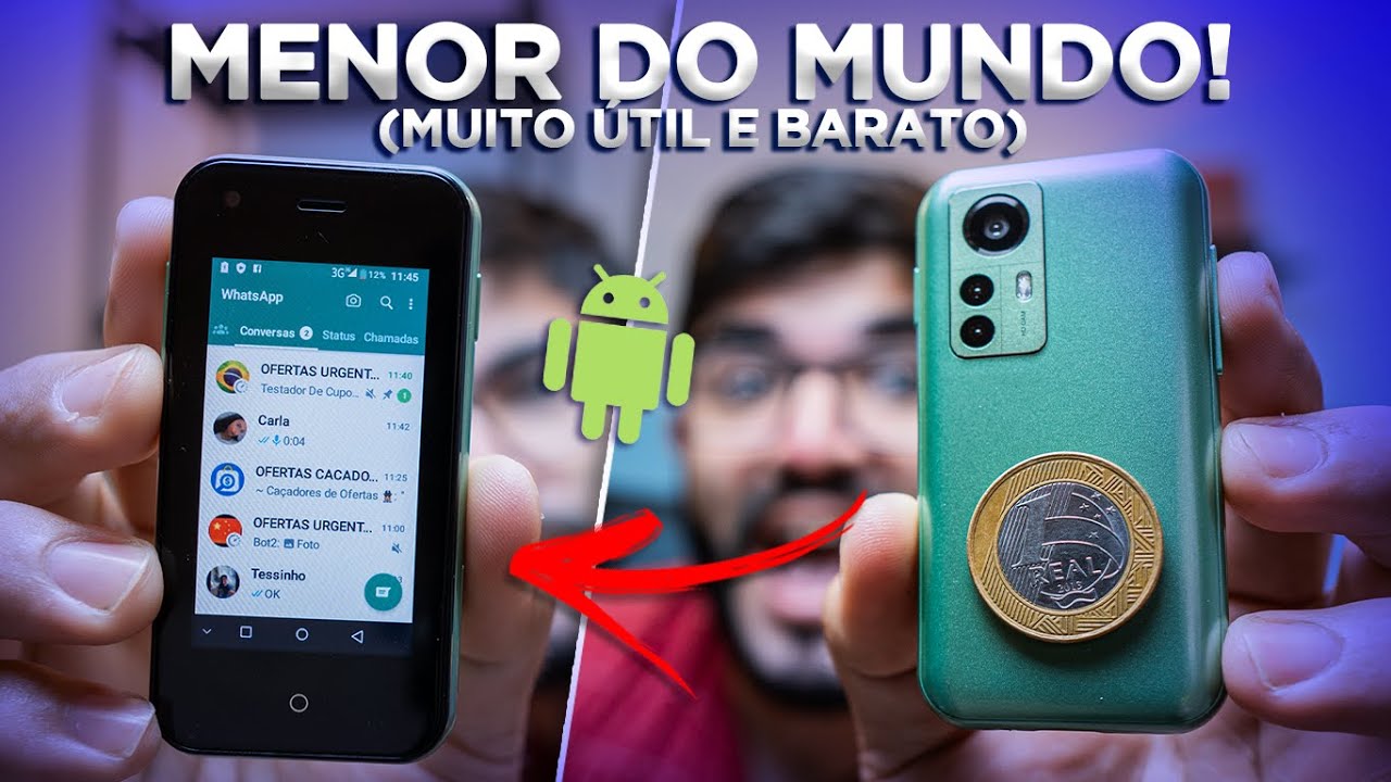 CHEGOU! Menor Smartphone do mundo só custa R$160,00 roda WhatsApp, Spotify, dados móveis...