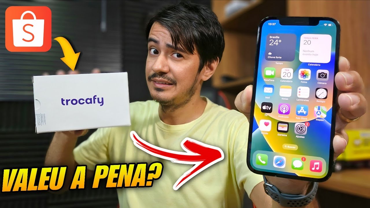 Comprei o PIOR iphone na loja da TRACAFY dentro da SHOPEE | Não compre antes de ver o vídeo!