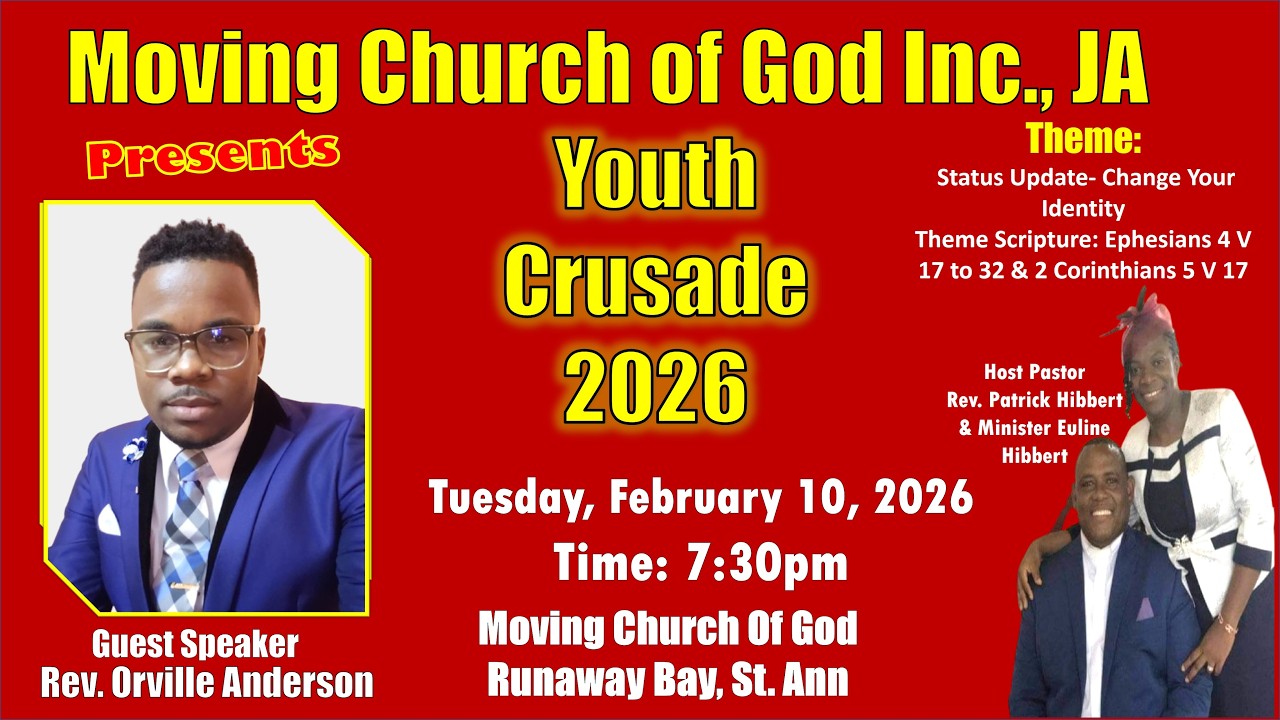 YOUTH CRUSADE 26 TUESDAY (NIGHT SERVICE)- GUEST SPEAKER: REV. ORVILLE ANDERSON