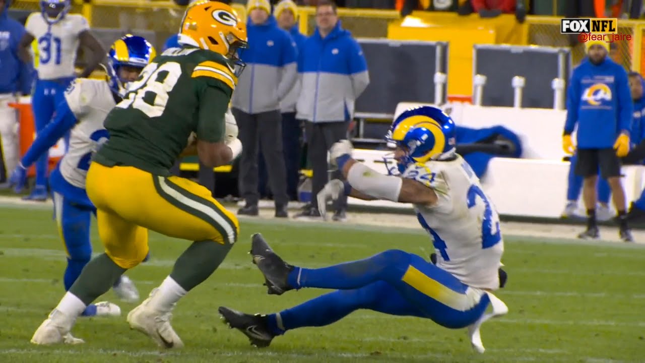 AJ Dillon Imposing His Will Against the Rams | 90 Hard Fought Yards and a Touchdown