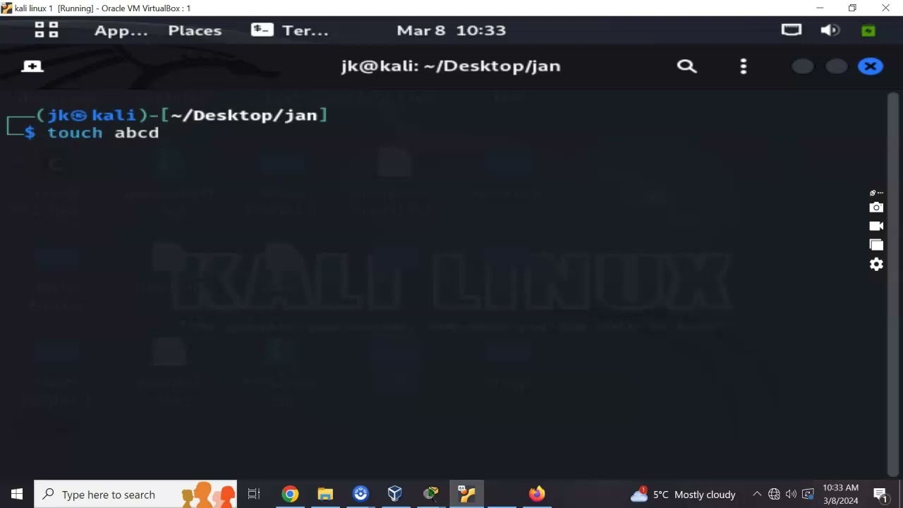 How to create File and edit files in linux using VI, Touch and CAT command