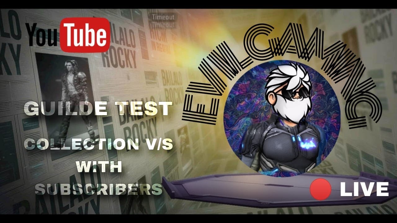 FREE FIRE 🔴LIVE STREAM COLLECTION VS WITH SUBSCRIBERS AND GUILDE TEST