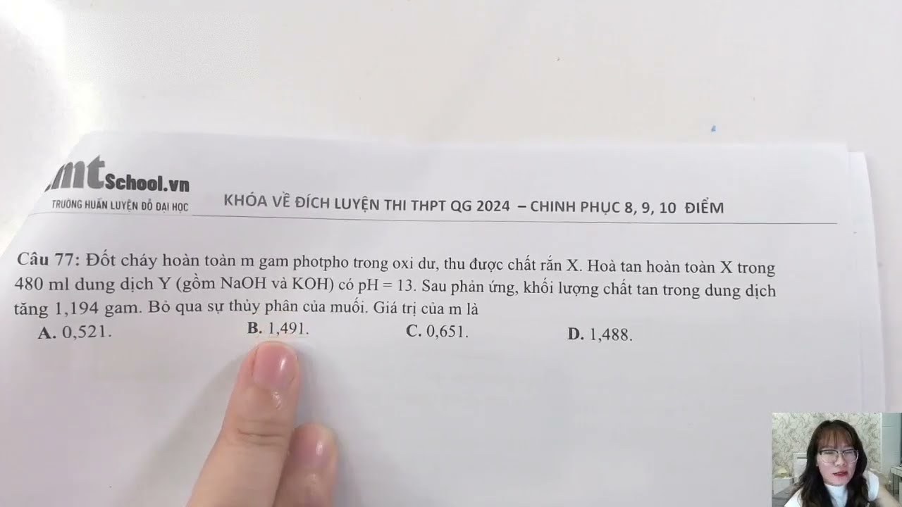 GIẢI ĐỀ MINH HỌA MÔN HÓA 2024 - BGD