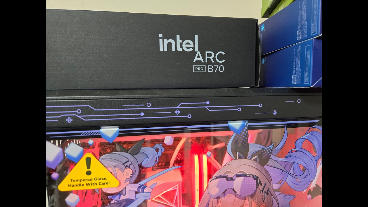 Intel Arc Pro B70 32GB ゲーム ベンチマークテスト& LM Studio テスト