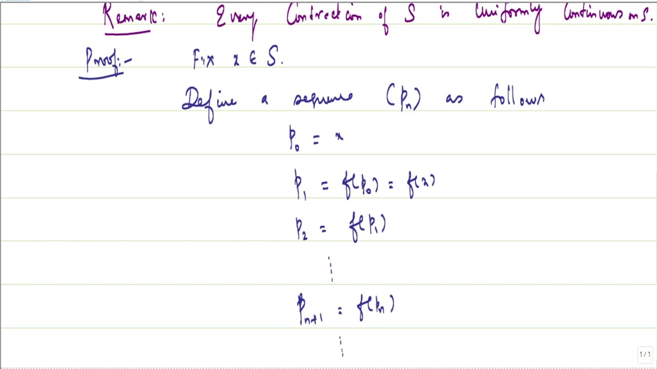 Banach Fixed Point Theorem || Tamil ||