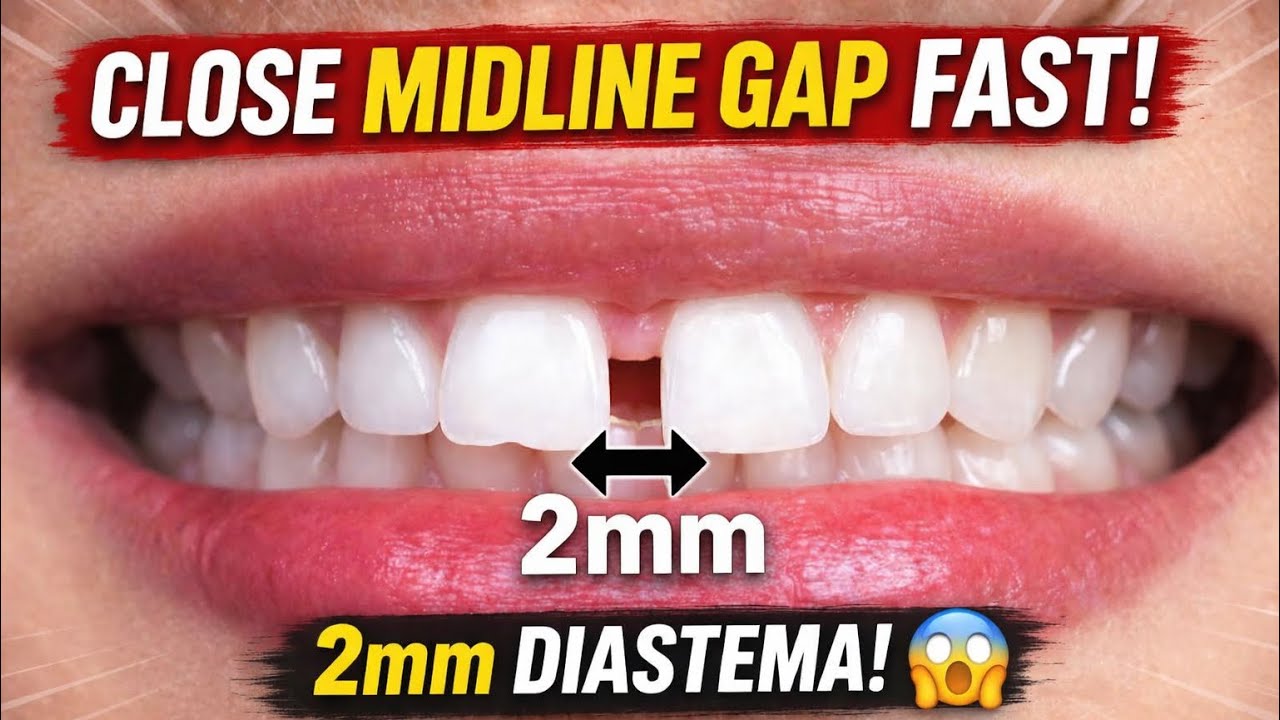 Step-by-step procedure to close the gap between teeth(midline diastema)using composite layering tech