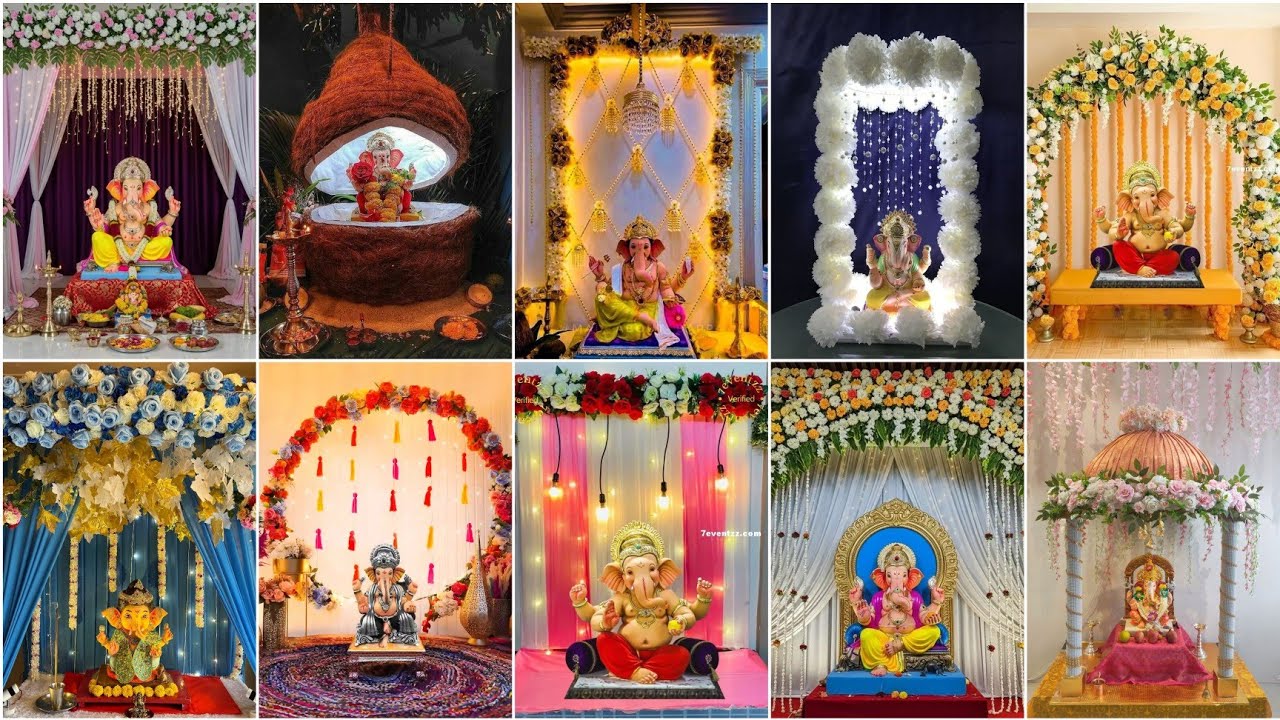 100+ Ganpati Decoration Ideas at Home | Ganesh Chaturthi Decoration | Ganpati Home Decoration Ideas.