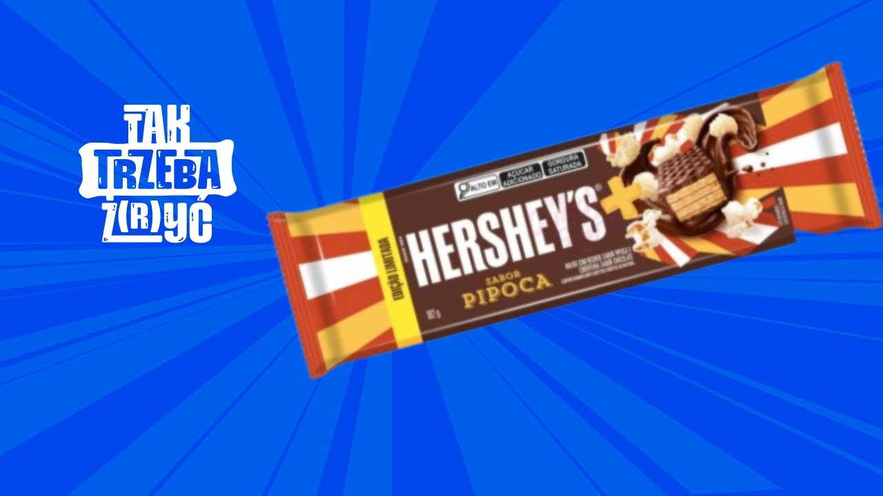 Degustacja Hershey's Pipoca Popcorn Waffer | Słodycze z Brazylii | Brazylijskie Słodycze