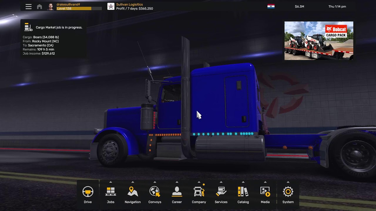 American truck sim just a bit of driving