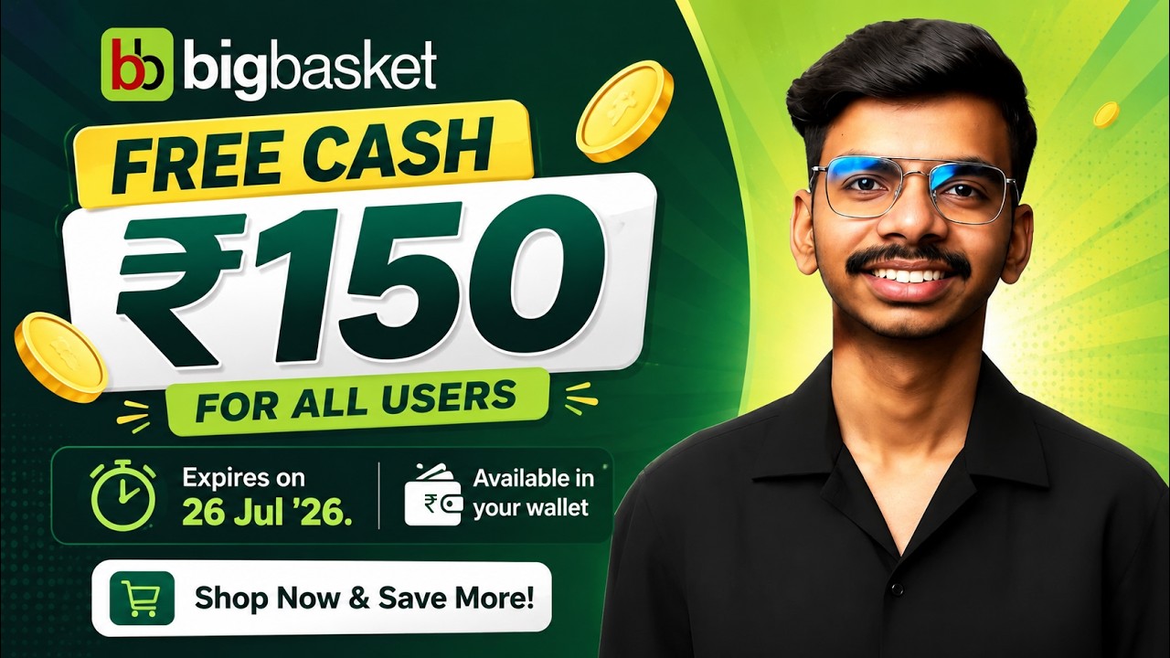 BigBasket ₹150 Free Cash 😱 | All Users Get FREE Wallet Cash! BigBasket ₹150 Cashback Trick