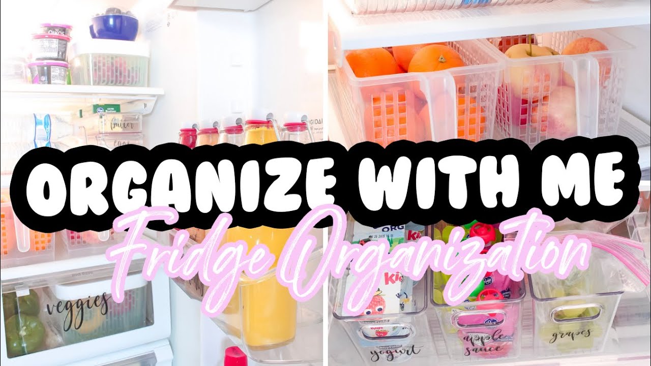 CLEAN + ORGANIZE MY FRIDGE WITH ME // French Door Fridge