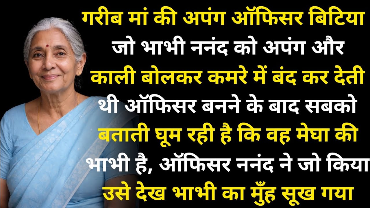भाभी जिस ननद को अपंग और काली बोलकर कमरे में बंद कर देती थी ऑफिसर बनने के बाद सबको बताती घूम रही है 
