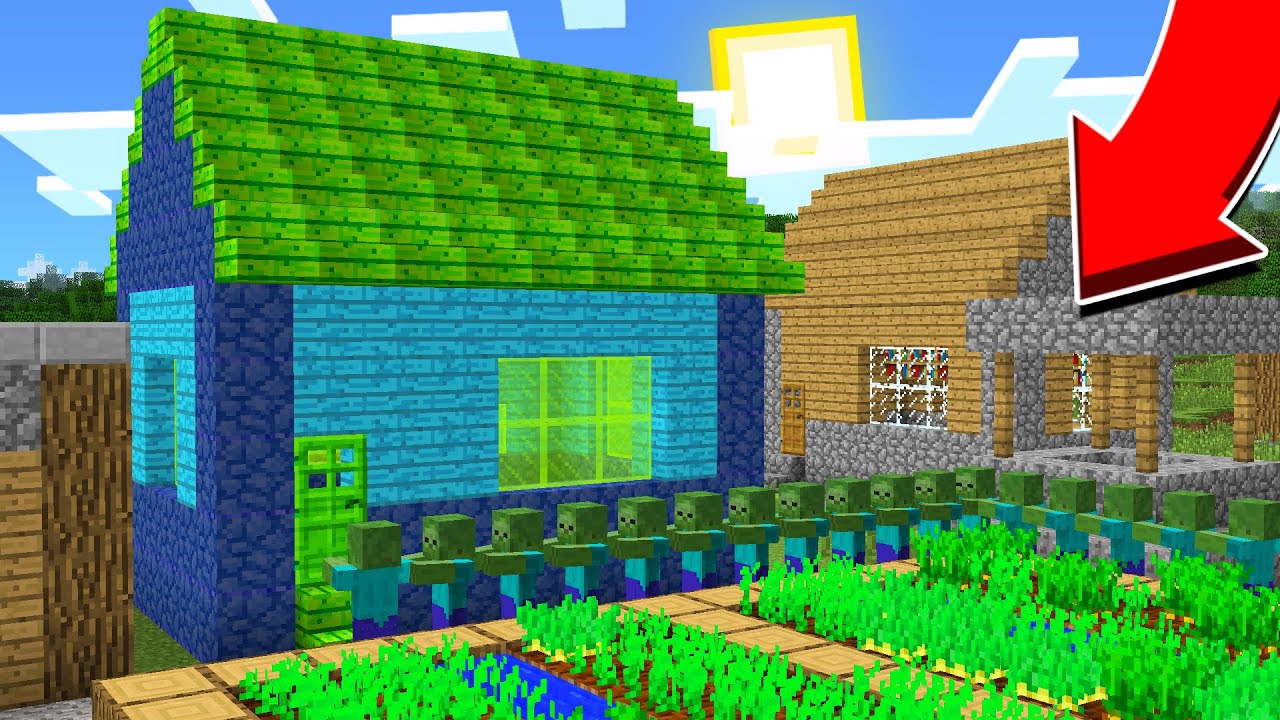 ZOMBIE SE SNAŽÍ OBSADIT NAŠI VESNICI V MINECRAFTU!