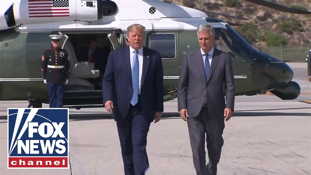 Trump, new National Security Adviser Robert O'Brien speak to reporters