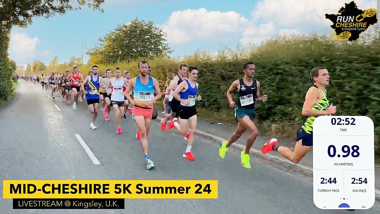 Mid-Cheshire 5k Summer 24 - LIVESTREAM - SUB-14 MINS 5K