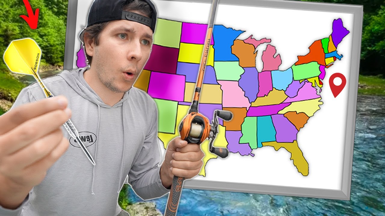 Throwing a DART at a MAP and FISHING Where it Lands!! (Fishing Challenge) III