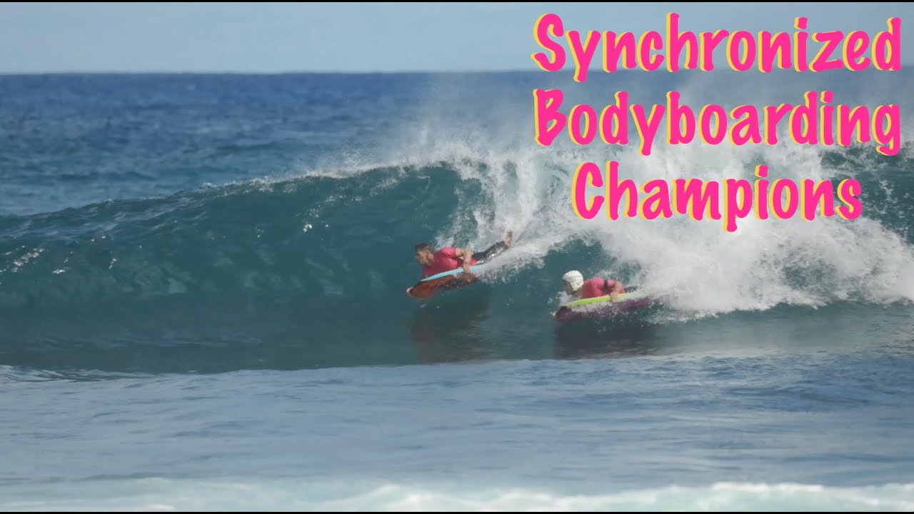 SYNCHRONIZED BODYBOARDING CHAMPIONS - Team Hubboards at Sandy Beach